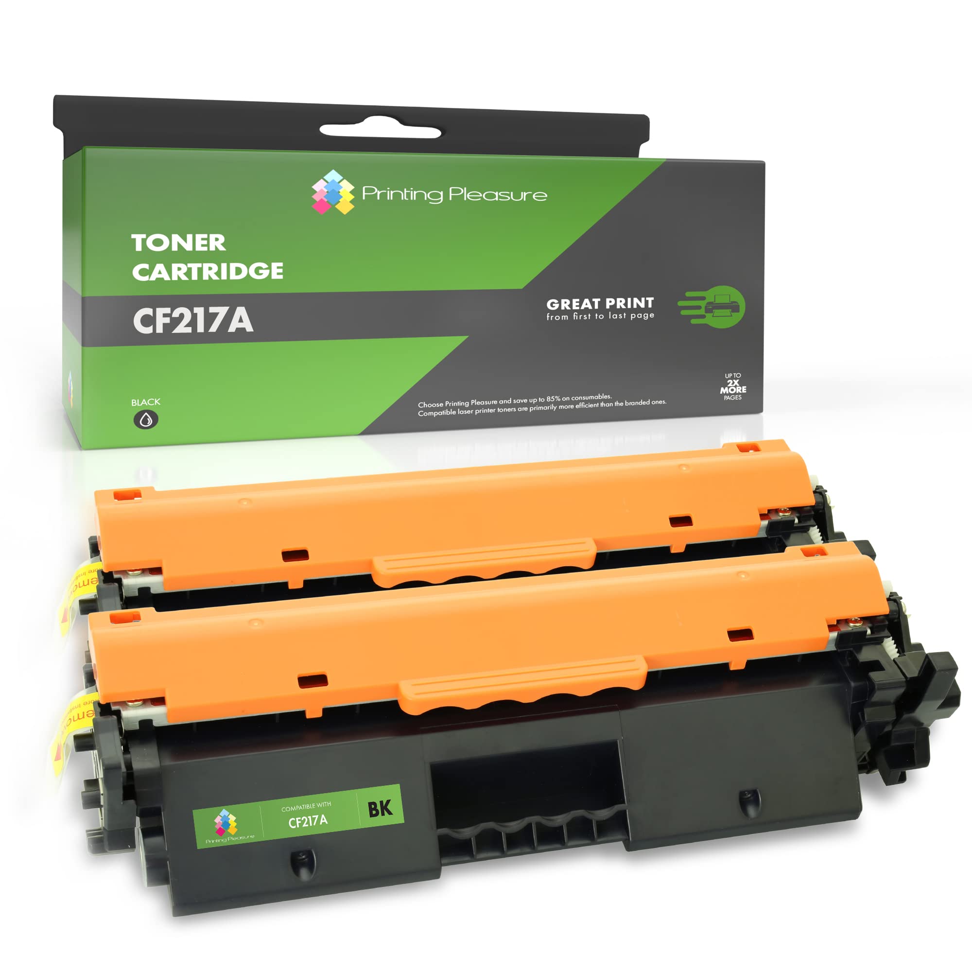 Printing Pleasure 17A Replacement for HP CF217A Toner Cartridge Compatible with LaserJet Pro M102w M102a M102 LaserJet Pro MFP M130nw M130fw M130fn M130a M130 2 Black
