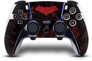 Head Case Designs Officially Licensed Batman DC Comics Red Hood Logos And Comic Book Vinyl Sticker Gaming Skin Decal Cover Compatible With Sony PlayStation 5 PS5 DualSense Edge Controller