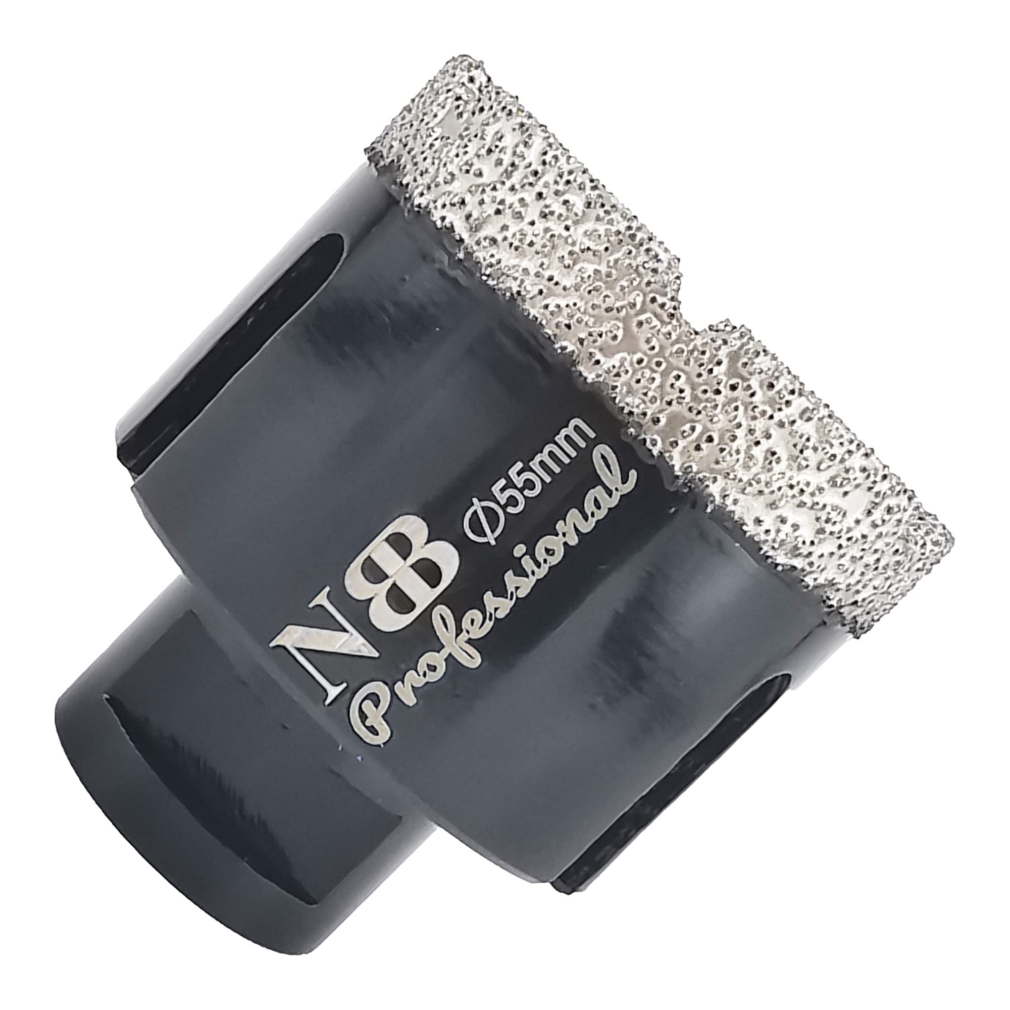 NBB Vacuum brazed Diamond Hole Saw with M14, for Dry or Wet Drilling Professionally on Hard Porcelain, Ceramic, Tile, Granite, Marble, Fast, Durable, for Angle Grinder (55mm)