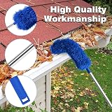 Niukuyu Gutter Cleaning Brush Telescopic Pole 8.2ft Roof Guard Cleaner Tool Blue view 2