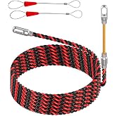 100ft Electrical Fish Tape Cable Puller Kit w/2 Wire Fastener,1/6" Diameter | Wire Puller for Electricians,Electrical Cable Pulling Fish Tape for Through Wall Conduit Wiring