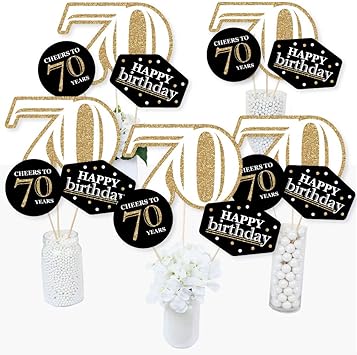 Amazon Com Adult 70th Birthday Gold Birthday Party