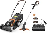 WORX WG927E 40V Twin Pack Mower & 20V Trimmer 2x2.0Ah PowerShare
