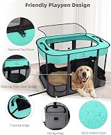 ROMANTIC BEAR Foldable Pet Playpen 100x80x60cm Portable Dog Cat Fence view 6