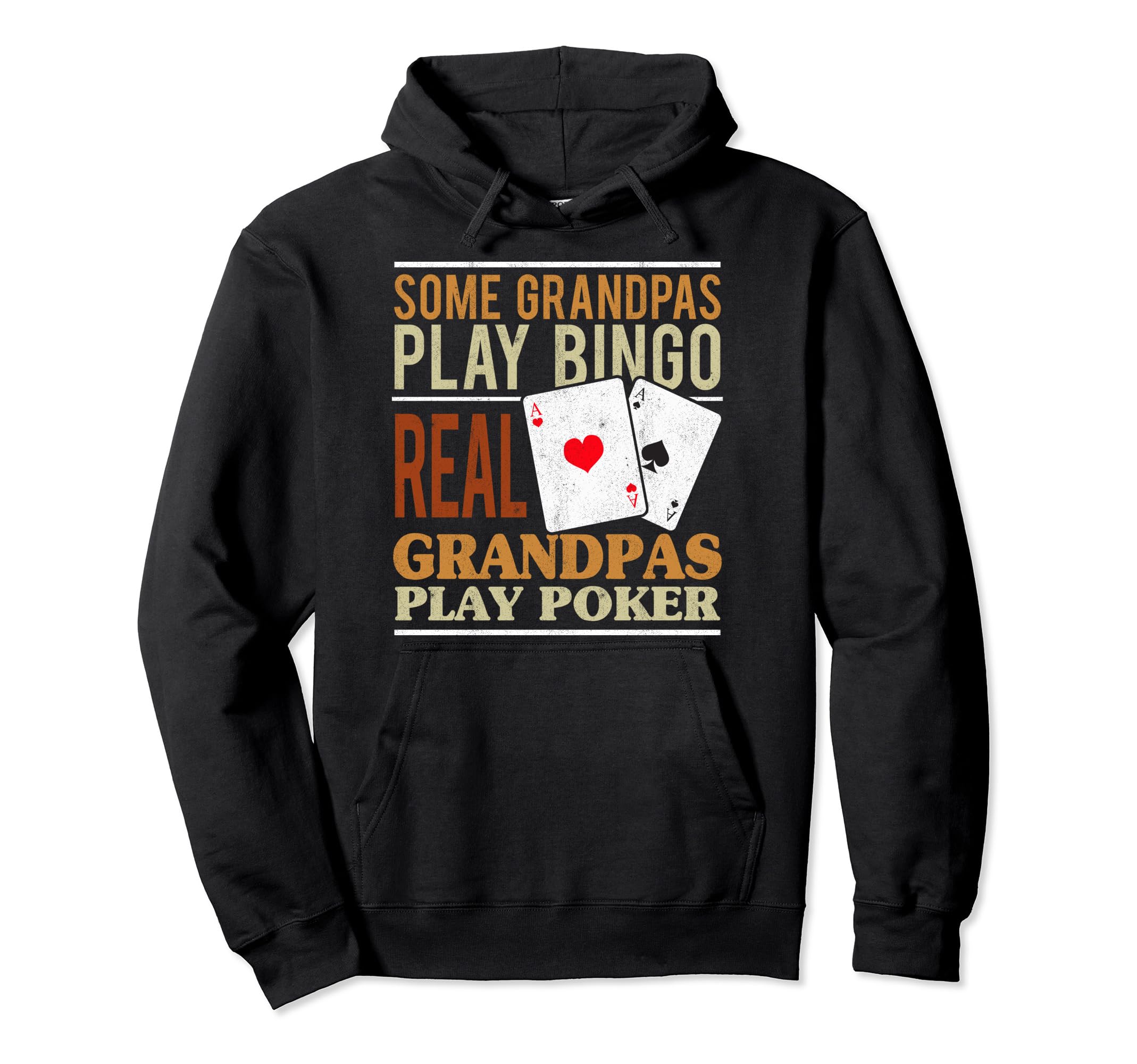 Poker Texas Holdem Real Grandpas Play Poker Funny Granddad Pullover Hoodie