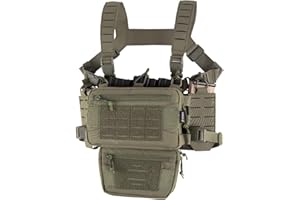 VOTAGOO Chest Rig-Tactical Chest Rig，Molle Modular Micro Fight Chest Rigs Adjustable&Detachable with 5.56/7.62 Magazine Pouch