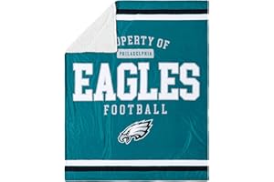 FOCO NFL Unisex-Adult NFL Team Logo Property 60" x 50" Sherpa Plush Throw Blanket