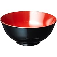 JapanBargain, Japanese Style Plastic Black and Red Color Large 52 oz Ramen Bowl Udon Pho Noodle Soup Cereal Pasta Bowl