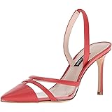 nine west toffee vinyl slingback pumps