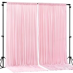 Pink Backdrop Curtains-Wrinkle-Free Polyester