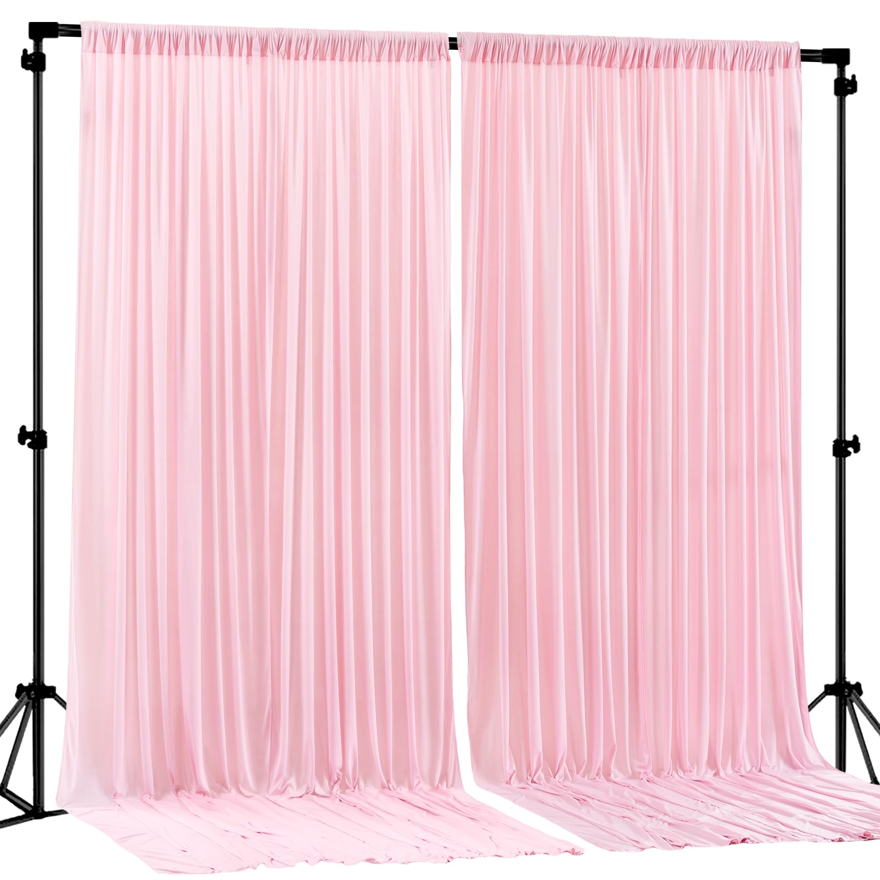 Pink Backdrop Curtains-Wrinkle-Free Polyester