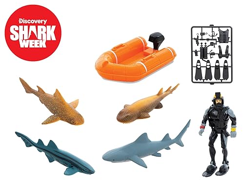 Shark Week Discovery Ocean Breeze Playset, Rescue Boat, Action