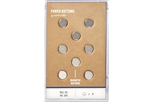 Würkin Stiffs Magnetic Power Buttons Pack of 8 | Magnets for Collar Stays in Storage Case | As Seen on Shark Tank