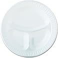 Dart 10CPWQR 10.25 in White Laminated Foam 3 Comp Plate (Case of 500)