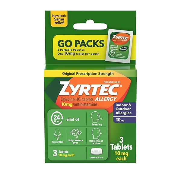 ZYRTEC 24 HOUR ALLERGY RELIEF TABLETS, ANTIHISTAMINE INDOOR...