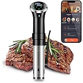 WiFi Sous Vide Cooker with APP Control,1100W Sous Vide Immersion, 3D Heating& LED Display for Home Chefs and Beginners, Party, Temperature Range 77-203℉ Ultra-Quiet Slow Cooking Sous-vide APP Control