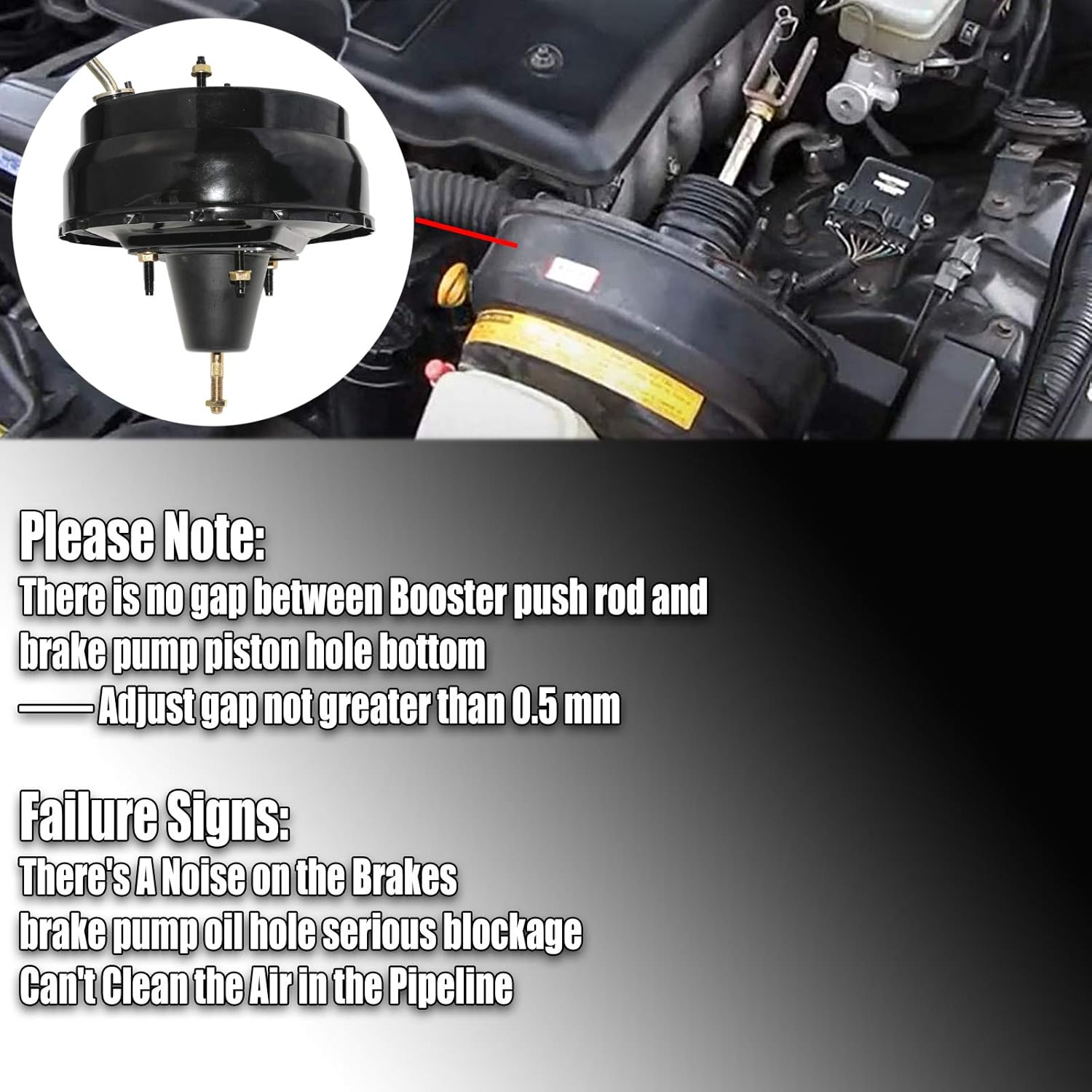 GELUOXI 446103D700 Power Brake Booster Vacuum Pump 44610-3D700 Replacement for 1996-2001 Toyota 4Runner 2.7L 3.4L: Automotive