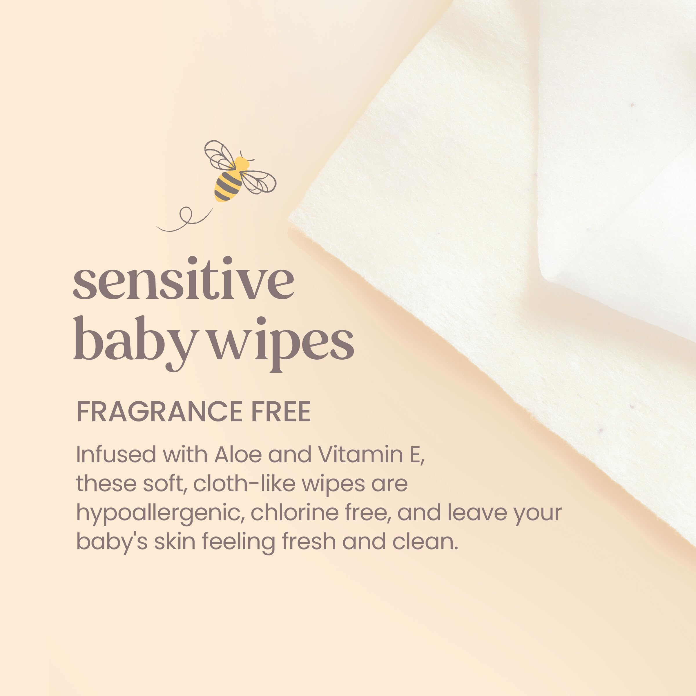 Burt’s Bees Baby Wipes, Unscented Natural for Sensitive Skin with Aloe and Vitamin E - 72 Baby Wipes – 10 Pack