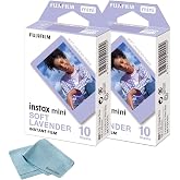 FUJIFILM Soft Lavender Instant Film (10 Sheets) + BluebirdSales Microfiber Cleaning Cloth &ndash; Creative Photography Bundle (Soft Lavender 2 Pack)