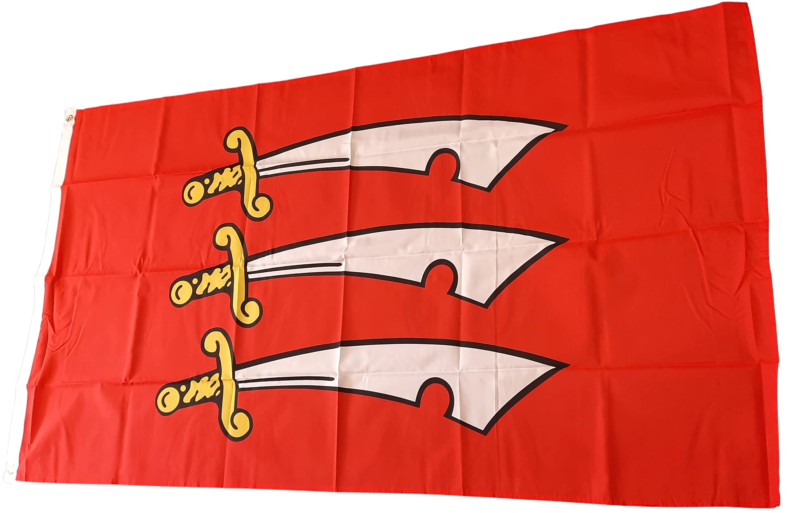 NWFlags Essex Flag 5ft x 3ft 75d Premium Polyester Suitable For Flagpoles | Strong Polyester 5x3 foot material large flag of Essex with 2 metal Eyelets