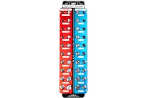 STUPID SIMPLE TOOLS SST Identibolt PRO XL ® Thread Checker with Magnetic Wall Mount | 20 Nut and Bolt Identifier Gauge | Measures 9/16" to 1" & 16mm to 24mm | Tight Tolerance & Industrial Grade Precision, USA Company