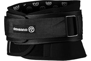 Rehband X-RX Back Support, Heavy Weightlifting Support 7mm Neoprene, 2-in-1 Back Support with Integrated Lifting Belt for Heavy Weight Lifting Workouts
