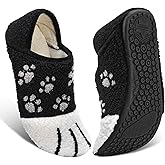 ATHMILE House Slippers for Women Men Indoor Barefoot Slippers Socks Furry Slip on House Shoes Cozy Comfy for Home Bedroom Travel Yoga