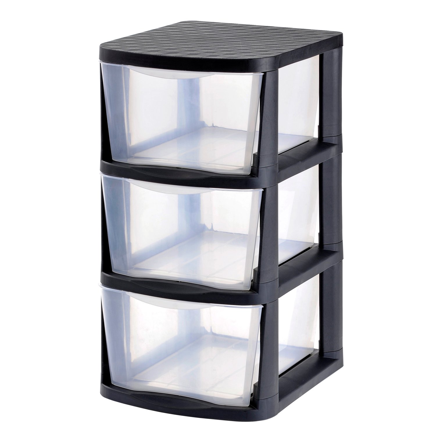 Muscle Rack Pdt3 2pk 3 Drawer Clear Plastic Storage Tower With
