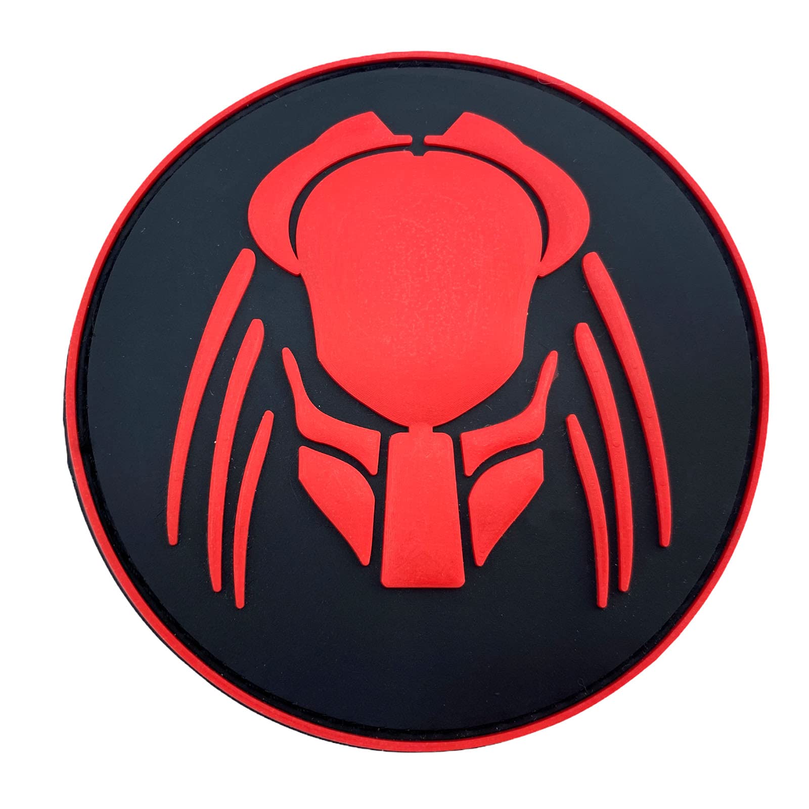 Patch Nation Predator Round PVC Airsoft Paintball Cosplay Fan Patch (Red)