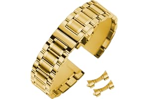 Niziruoup Stainless Steel Watch Band 14mm 15mm 16mm 17mm 18mm 19mm 21mm 20mm 22mm 23mm 24mm Universal Metal Watch Strap Smartwatch Replacement Band Men Women fit Most Traditional Watches