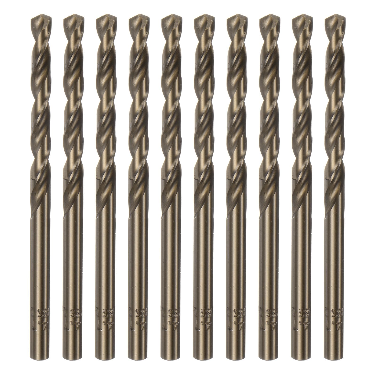 HARFINGTON 10pcs Cobalt Jobber Drill Bits 4.7mm
