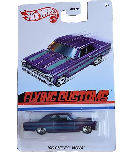 Amazon.com: Hot Wheels Super Nova '66, coche fundido a escala 1:64