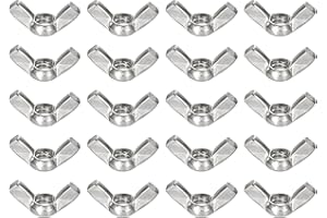 uxcell M4x0.7mm Wing Nut 40 Pcs, 304 Stainless Steel Butterfly Wing Nuts Fasteners Parts Hand Twist Tighten Wing Nuts for Mac