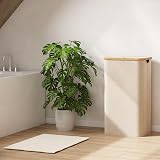 Lifewit 100L Laundry Basket with Lid Bamboo Handles Beige view 8