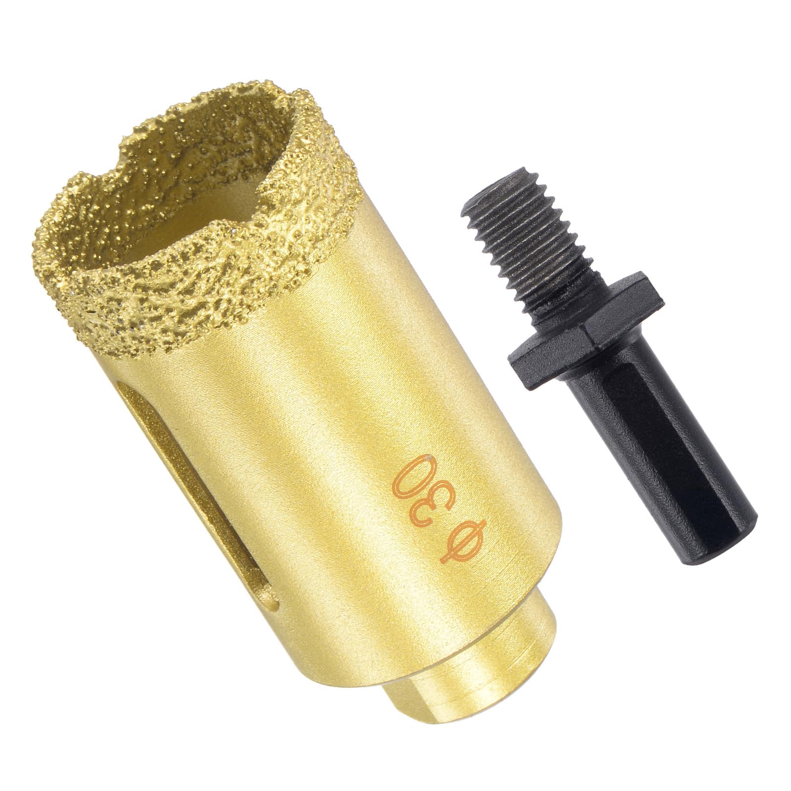 CoCud Diamond Drill Bits Set, 30mm Cutting Diameter, Brazed Diamond Core Drill Bits with M10 Arbor Adapter - (Applications: for Tile Ceramic Marble Stone Glass) — image 1