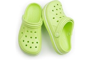 DDFOX Kid's Garden Clogs Cute Slides Sandals Beach Slipper Indoor Outdoor-Friendly Comfy Lightweight