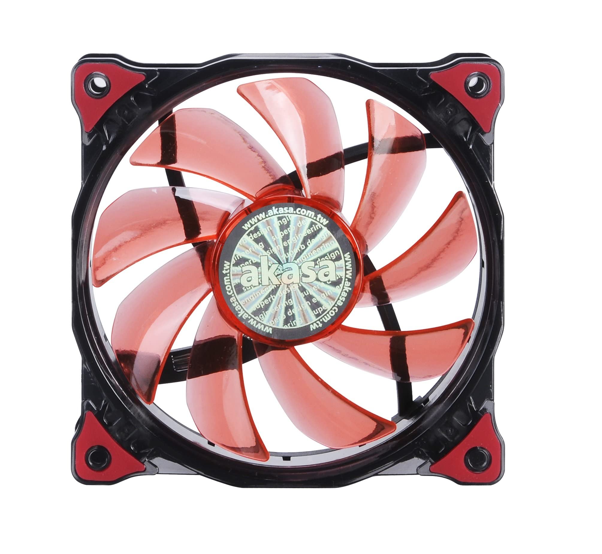 Akasa Vegas 120mm Red LED Cooling Fan AK-FN091-RD