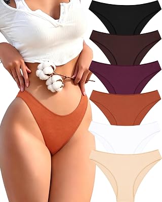 Paquete de 6 Ropa Interior de algodón para Mujer, Conjunto de Bragas de algodón para Mujer, Paquete múltiple, Hipster, Transpirable, S-XXL