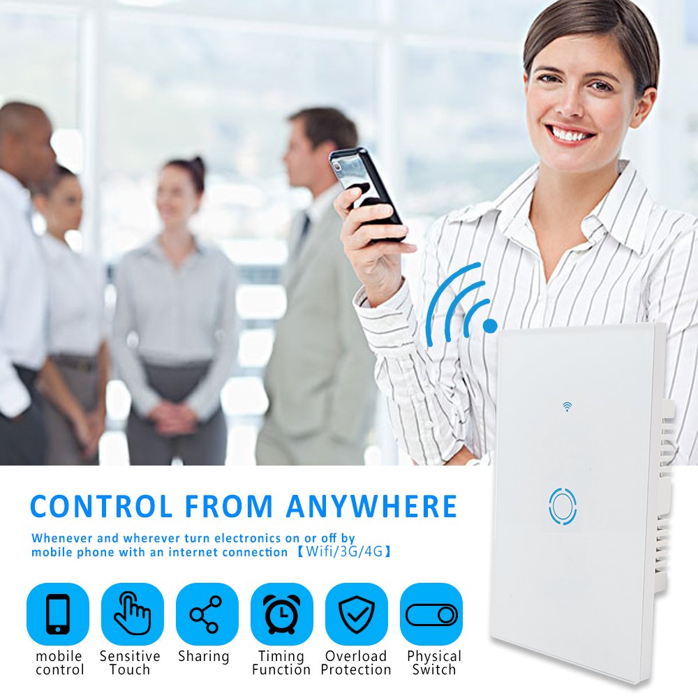 Smart Light Switch Wifi Wall Switch Sensitive Touch Wireless