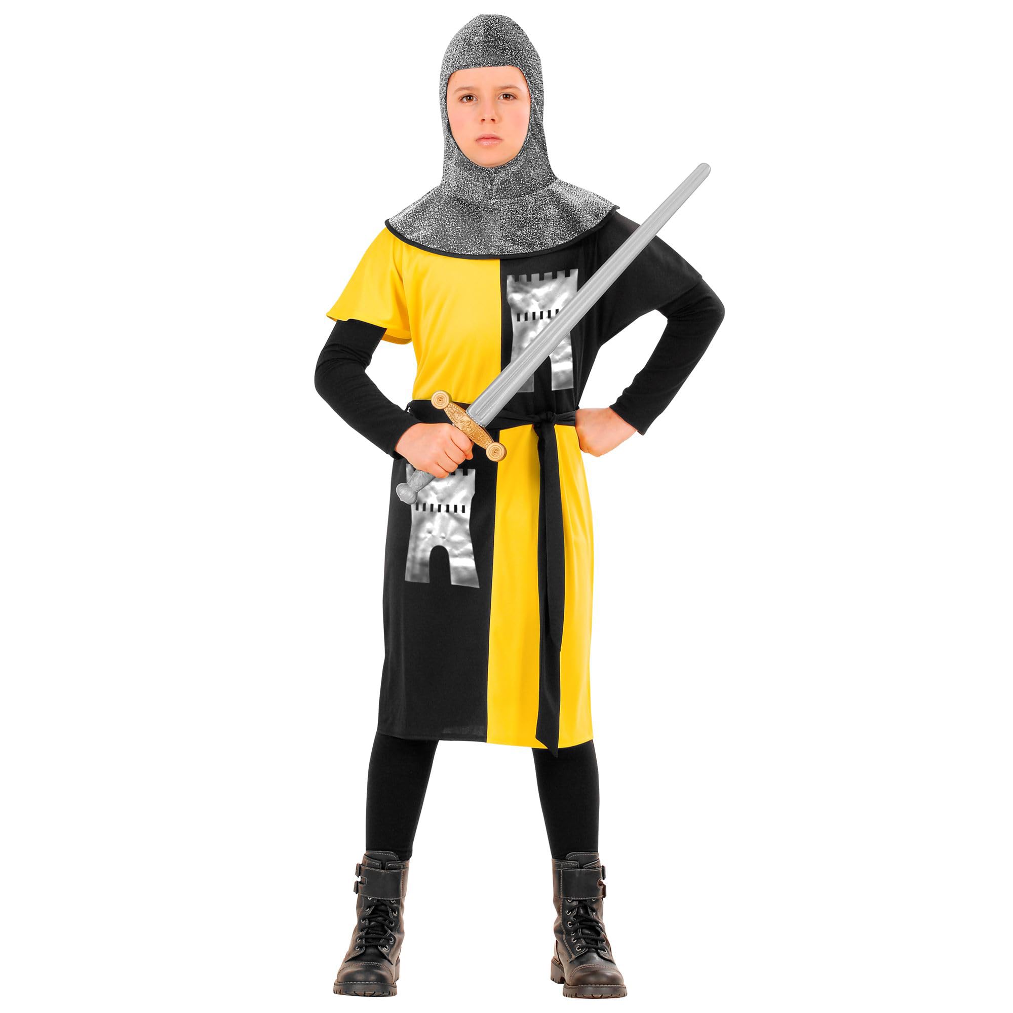 Widmann - Children's costume medieval warrior, coat, belt, hood, carnival, theme party