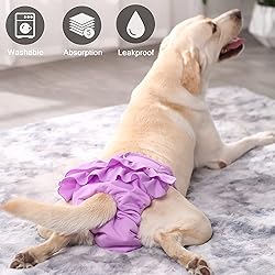 ACDOK Dog Panties for Girl Dogs, Washable Female