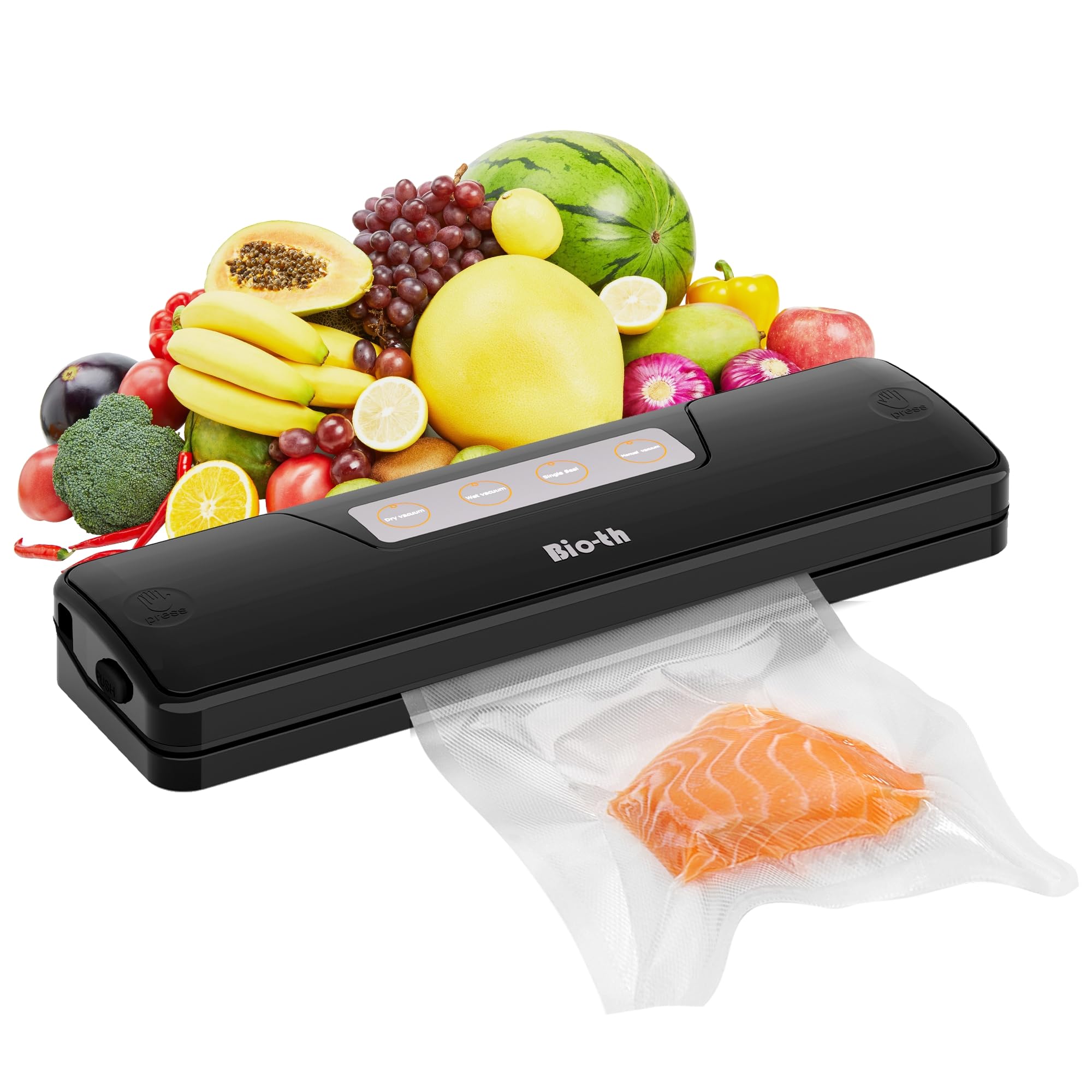 Photo 1 of Bio-th Vacuum Sealer Machine for Food, Food Saver with Dry & Wet Modes, Compact & Powerful, Includes 15 Large Sealing Bags (20x30cm), Ideal for Food Storage, One-Touch Operation, Overheat Protection