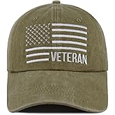 Xucamty American Flag Veteran Hat for Men Women, Funny Adjustable Cotton Embroidered USA Army Military Baseball Cap