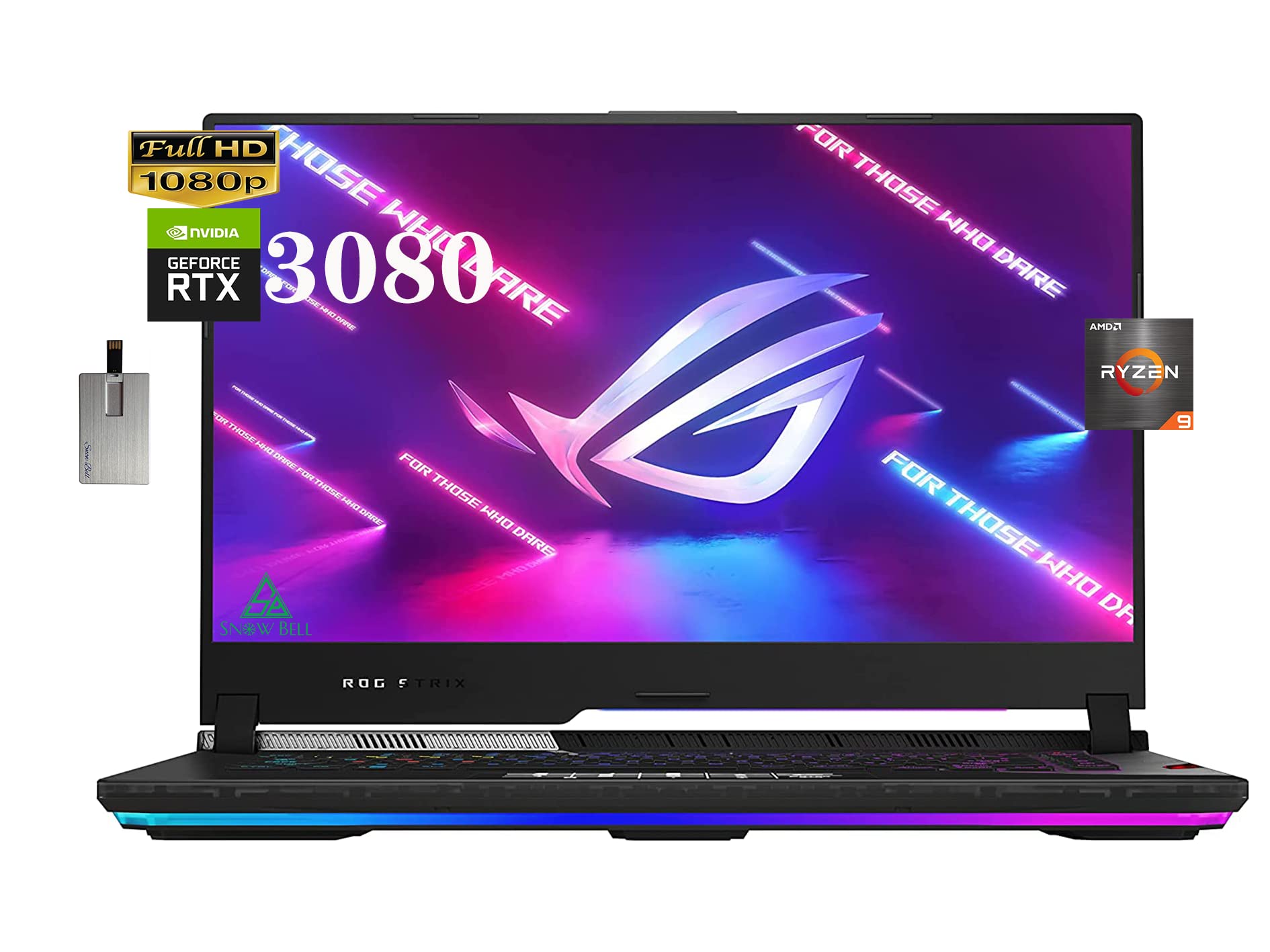 ASUS 2023 ROG Strix Scar 15 300Hz IPS Type FHD Gaming Laptop, AMD  Ryzen 5900HX, 32GB RAM, 2TB PCIe SSD