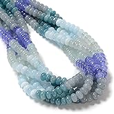 06 77Pcs 5x8mm Multi-Color Dyed Jade Stone Bead Smooth Rondelle DIY Gemstone Spacer Beads for Bracelets Jewelry Making Adults