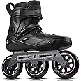 Adult Inline Skate - COSMOID High Performance Roller Skates Blades for Women & Men, 3 Wheels 110mm Metal Frame,Indoor Outdoor and Fitness Black