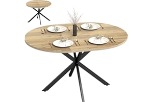 HOMCOM Extendable Dining Table for 4-6, 39.5"-53" Industrial Kitchen Table with Butterfly Leaf and X-Shape Base, Round to Ova