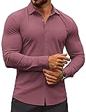 COOFANDY Men's Muscle Fit Dress Shirts Wrinkle-Free