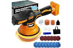 RAYLEEY Cordless Car Buffer Polisher for Dewalt 20V Battery, 6 Inch Portable Orbital Buffer Polisher Kit, 8 Variable Speed Car Polisher for Car Detailing/Polishing/Waxing (Battery Not Include)