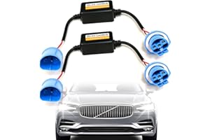 UZZH 2PCS 9007/9004/HB5 LED Headlight Canbus Decoder, Car Warning Error Decoder Canceller Capacitors LED Blinker Resistor Kit, LED Light Bulb Anti Flicker Relay Harness Adapter for Cars Trucks SUVs